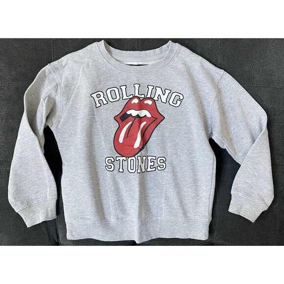 Rolling Stones Girls Medium Gray Crewneck Sweatshirt Band - Picture 4 of 8